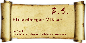 Pissenberger Viktor névjegykártya